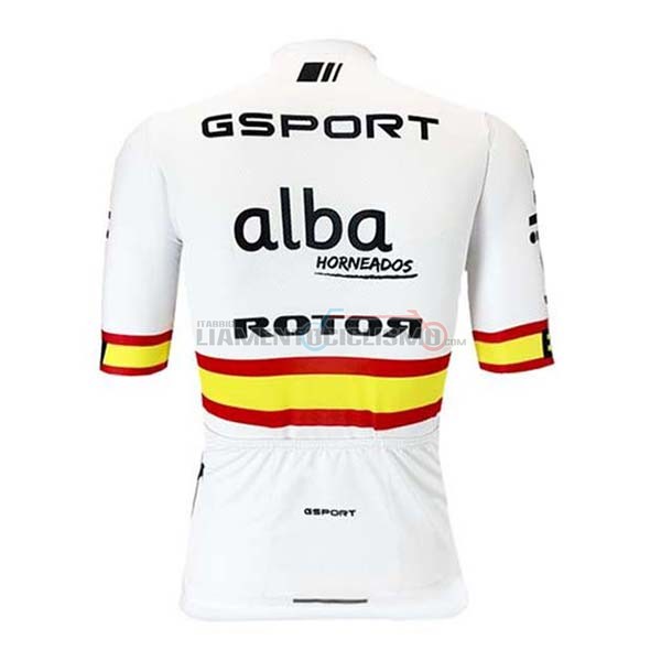 Abbigliamento Ciclismo Teika BH Campione Spagna Manica Corta 2020 Bianco